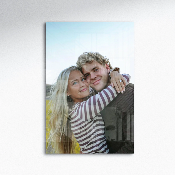 Couple photo on a metal print